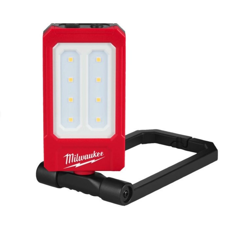 Lanternă portabilă Milwaukee, LED, 100/250/500lm, IP54, neagră