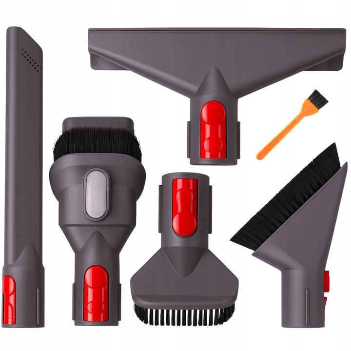 Комплект 5x аксесоари за прахосмукачка Dyson V6 V7 V8 V10 V11 V15, сив, система Quick Release