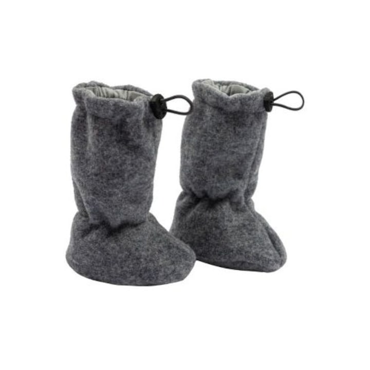 Botosei babywearing din lana fleece, Gri