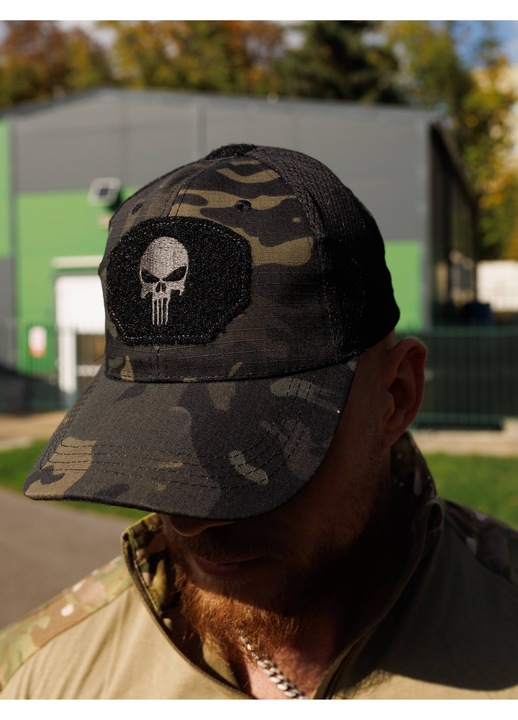 Sapca Skull, unica, reglabila Black camo