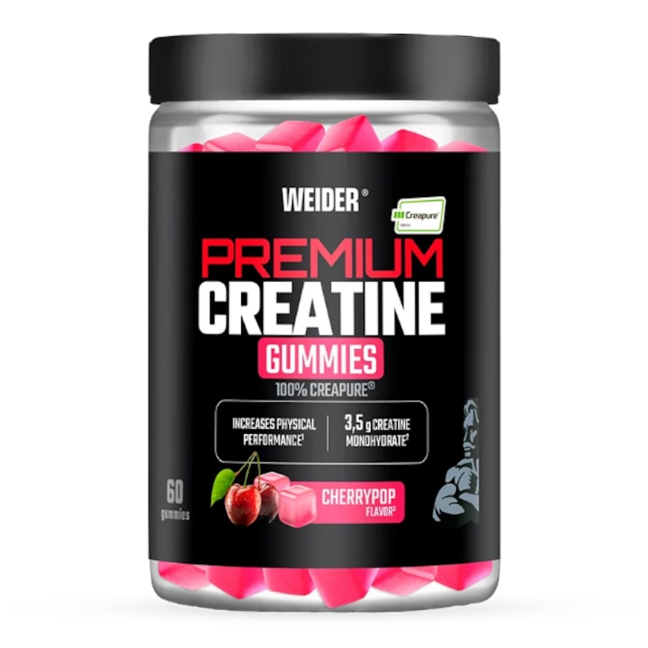 Creatina jeleuri, Weider, 60 gummies, Cherry Pop