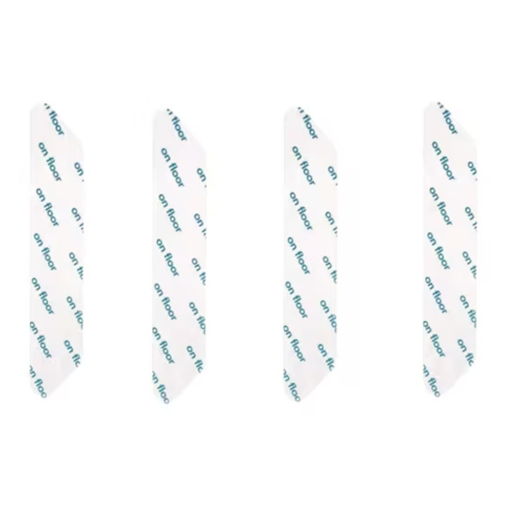 Set 24 benzi adezive pentru covoare, 13.5 x 2.5 cm, poliuretan, alb