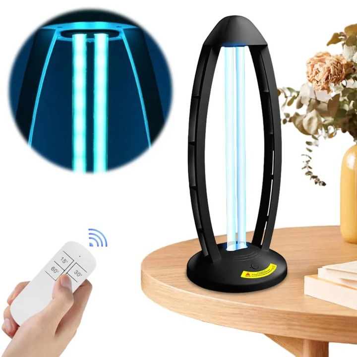 Lampa VEXOMAT® Sterilizare Germicida cu Ultraviolete-C si Ozon 38W + Telecomnda cu Temporizare