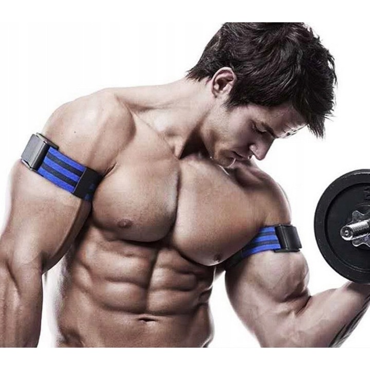 Ленти за BFR тренировка MuscleForge, комплект 2 броя, регулируеми 20-56 см, 5 см