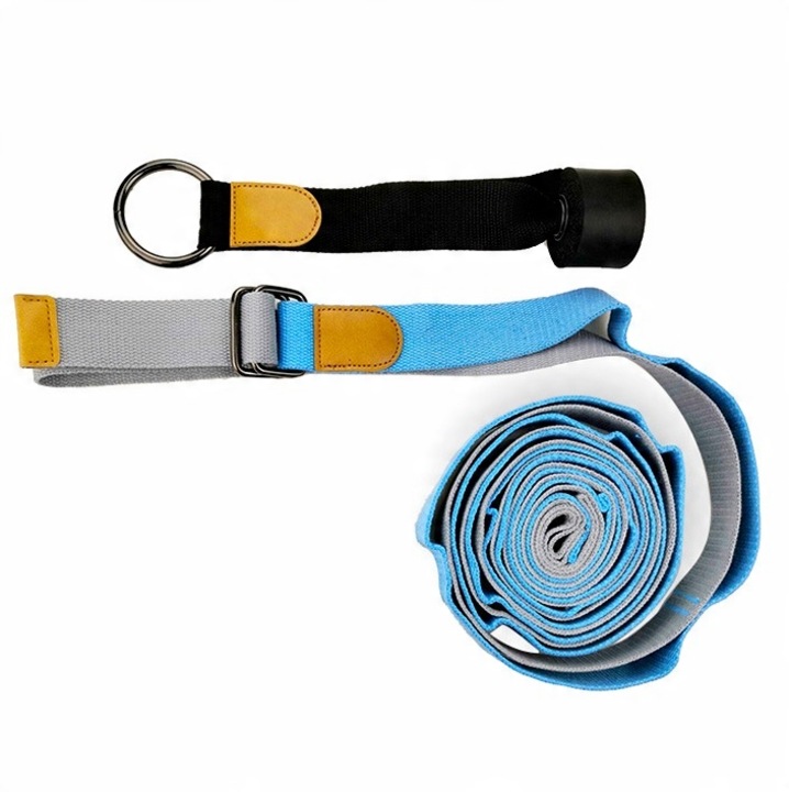 MuscleForge nyújtó és jóga heveder, kék, 300 cm