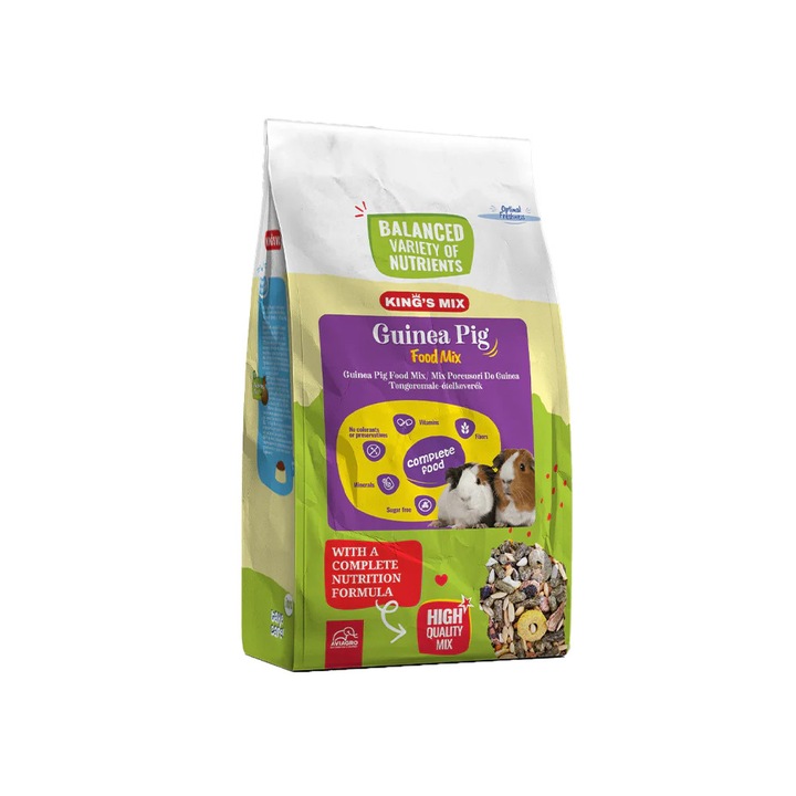 King's Mix hrana pentru Porcusori de Guineea 800g
