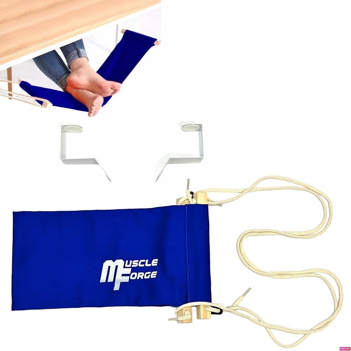 Hamak pentru picioare MuscleForge, granat, 15cm, montaj rapid, ajustabil