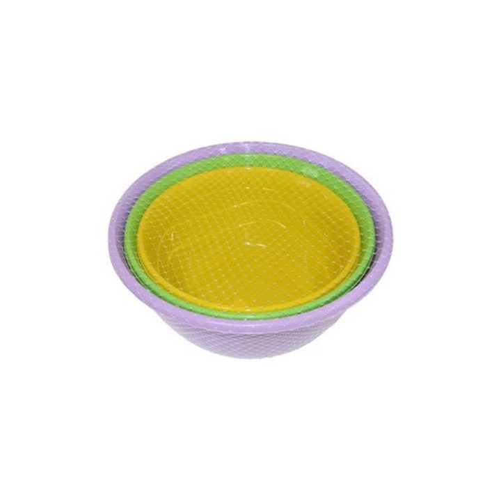 Set 3 ligheane din plastic, 7-10-12 litri, Sterk Bella