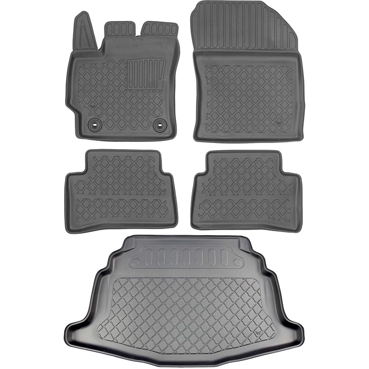 Max-Dywanik csomagtérvédő készlet, fekete, Toyota Corolla XII E210 Hatchback, 2019.02-től