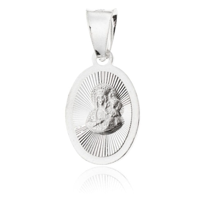 Medalion argintiu cu imaginea Maicii Domnului 9x15mm, 1,1g, pr.925, set disponibil