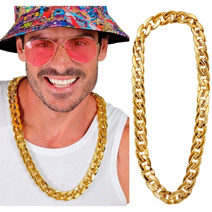 Colier barbati, WIDMANN, auriu 72cm, set 1 buc