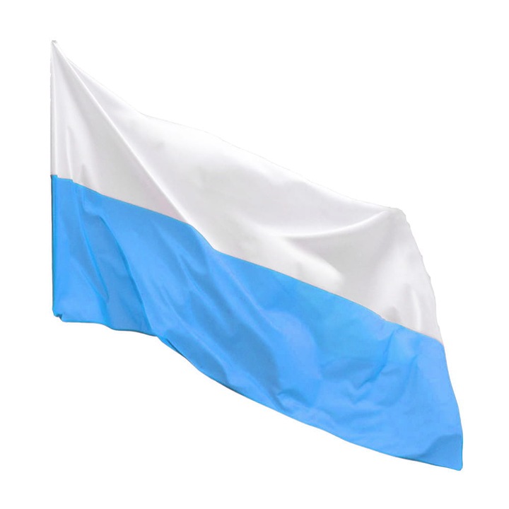 Flaga Maryjna QUO VADIS, 100x70cm, alb-albastra, din poliester, rezistenta la intemperii