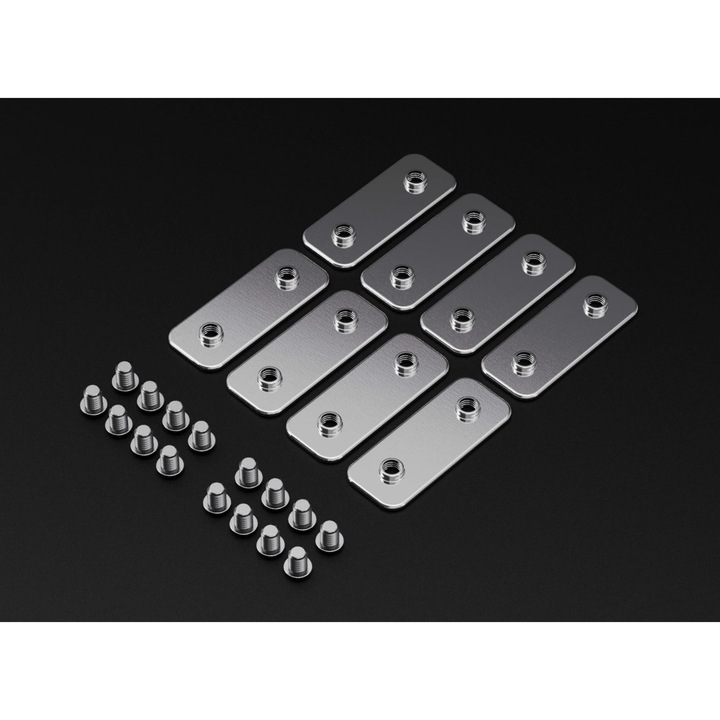 Set Coliere Fixare, GuineaLoft, F2 Bracket, Constructii DIY, Otel Galvanizat, Kit 8 buc