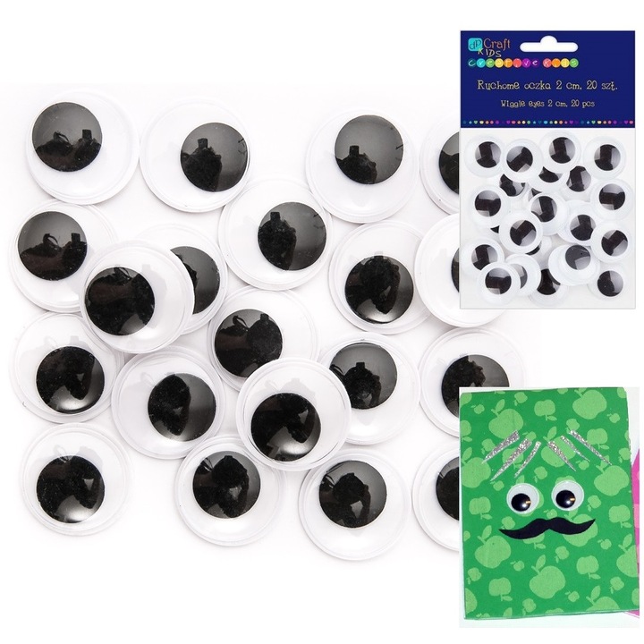 Ochisori mobili autoadezivi pentru decorarea plusurilor DpCraft 20 buc 2 cm