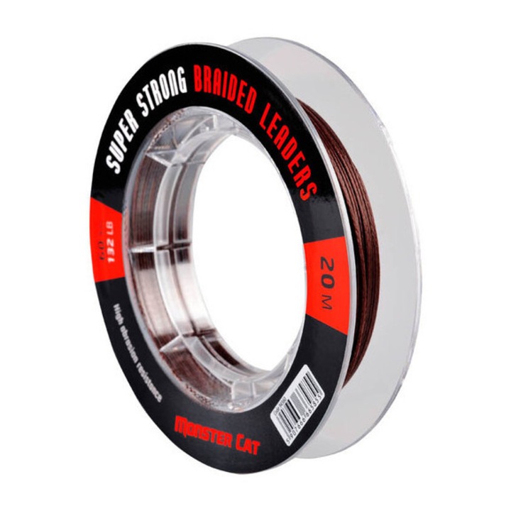 Fir de pescuit Tandem Baits Monster Cat Super Strong, 20m, 60kg, verde inchis