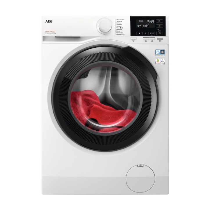 Masina de spalat rufe Samsung WW90T534DAT/S7, 9 kg, 1400 rpm, Clasa A, Motor Digital Inverter, Eco Bubble, Auto Dispenser, Steam Wash, WiFi Smart Things, Smart Control, Alb