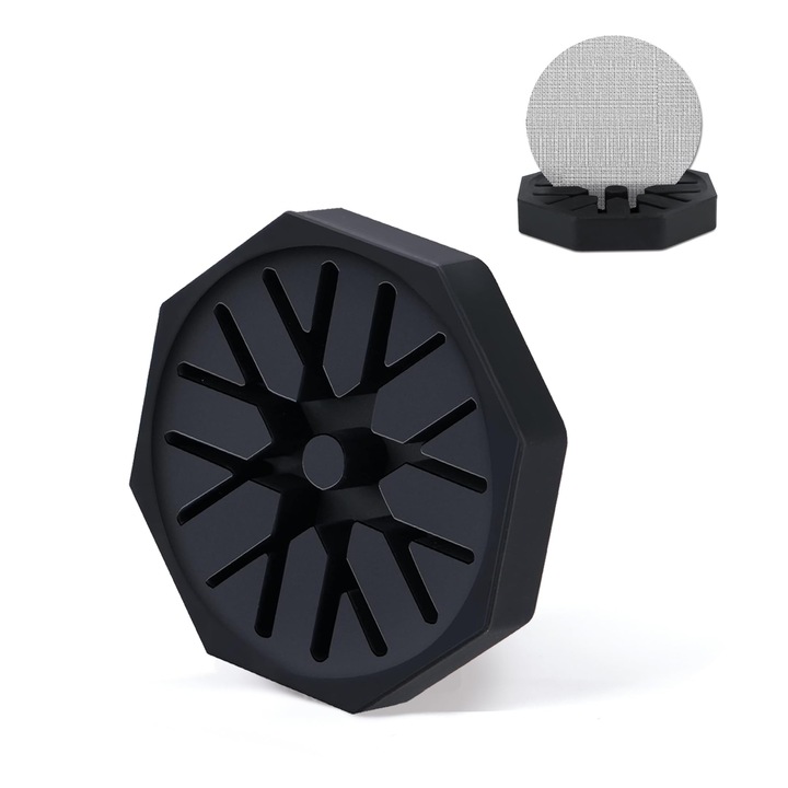 Suport Filtru Portafiltru Cafea, Oudizz, Otel Inoxidabil, Reutilizabil, Negru