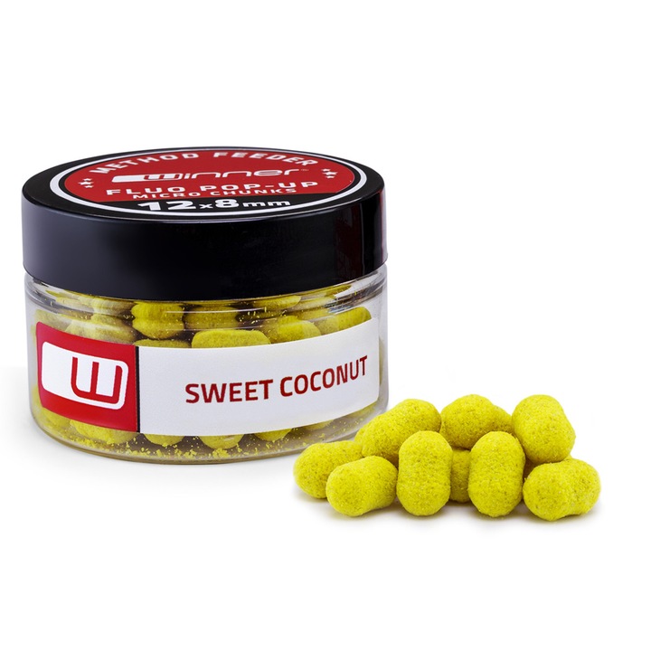 Momeli, Tandem Baits, kókusz aroma, 3D, fluo sárga