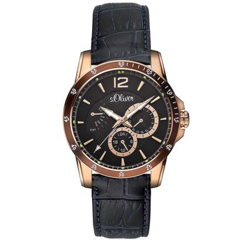 Ceas barbatesc s.Oliver Day&Date Gold/Black SO-15150-LMR Ceas barbatesc s.Oliver Day&Date Gold/Black SO-15150-LMR