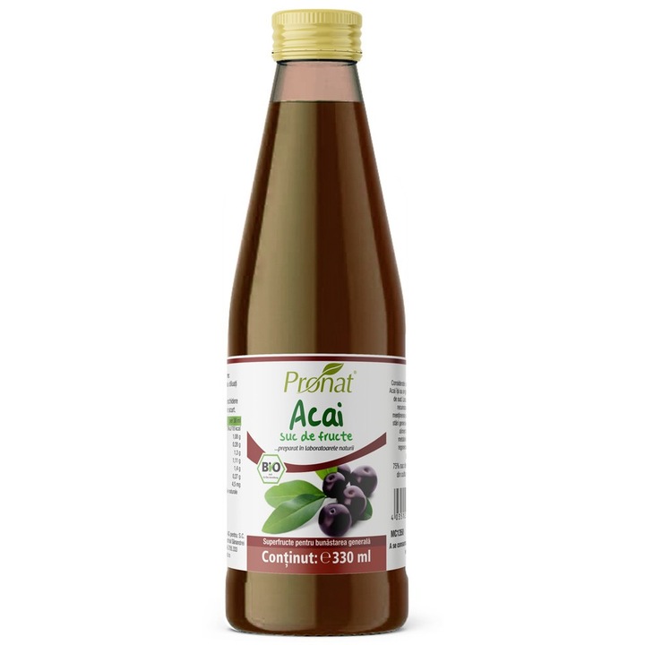 Suc bio de acai, 330 ml
