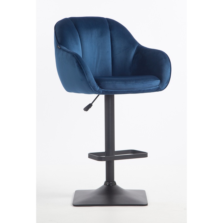 Votana HR2055KW Tengerkék modern velúr szék fekete lábbal