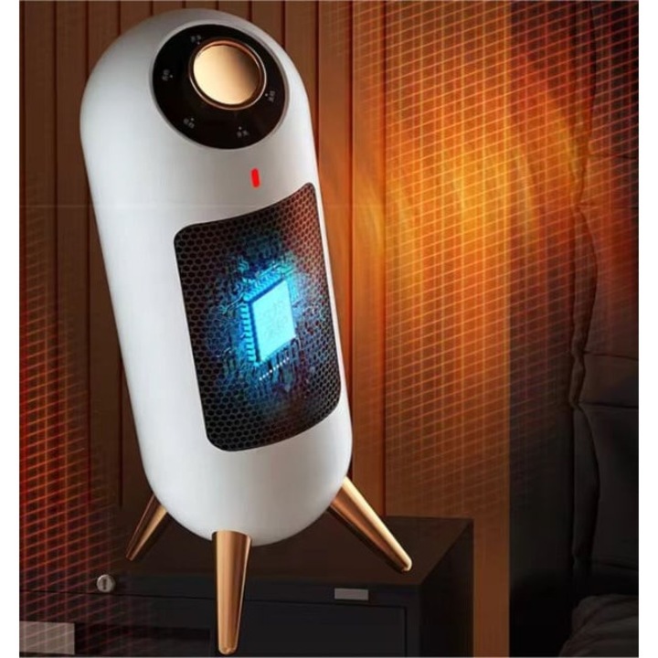 Incalzitor Electric cu Ventilator 1200W Q8 – Protectie la Supraincalzire, Functie Anti-Rasturnare, Control Manual, Design Compact