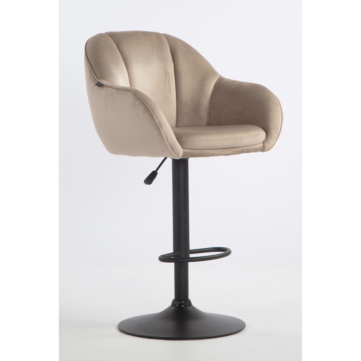 Votana HR2055W Latte modern velúr szék fekete lábbal