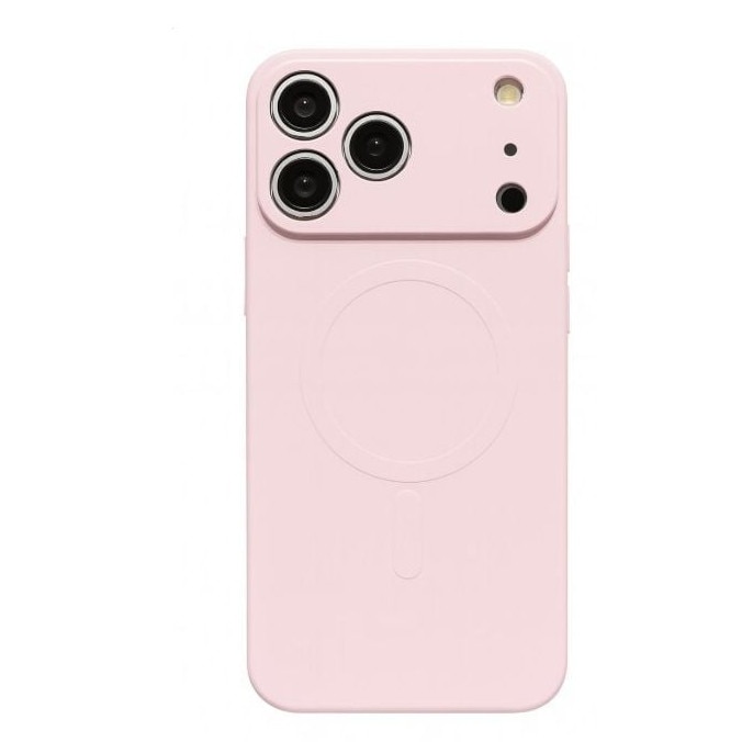 Husa silicon pentru Iphone 17 Pro Mag Safe Roz Pudra