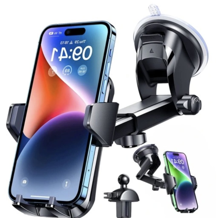 Suport auto pentru parbriz, bord si consola – Suport SIGUR si REZISTENT pentru TELEFON