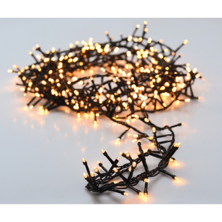 Sir luminos BOA Progarden 200 LED-uri alb cald, 4m, alimentat cu baterii, 8 moduri de iluminare, IP44