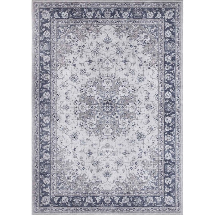 Covor, Elle Decoration, Nain, 80x150 cm, Oriental, multicolor, fir scurt, 1100g/m2, poliester, Certificat Oeko-Tex, pentru incalzire prin pardoseala, prietenos cu alergicii, tivit manual