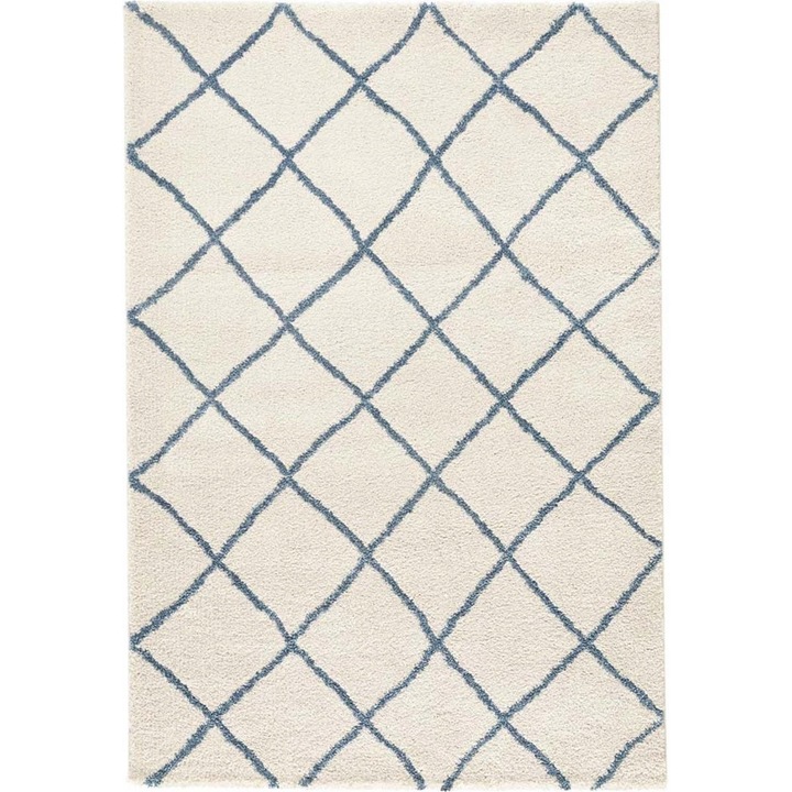Covor Shaggy, MINT RUGS, STELLA NOVA, 160x230 cm, Boho, crem/bej, 2470g/m2, polipropilena, Certificat Oeko-Tex, pentru incalzire prin pardoseala, prietenos cu alergicii