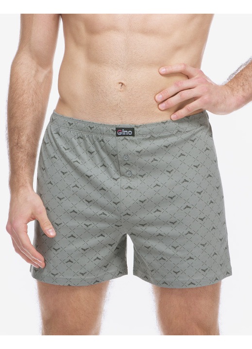 Boxeri barbatesti Gino, bumbac, gri