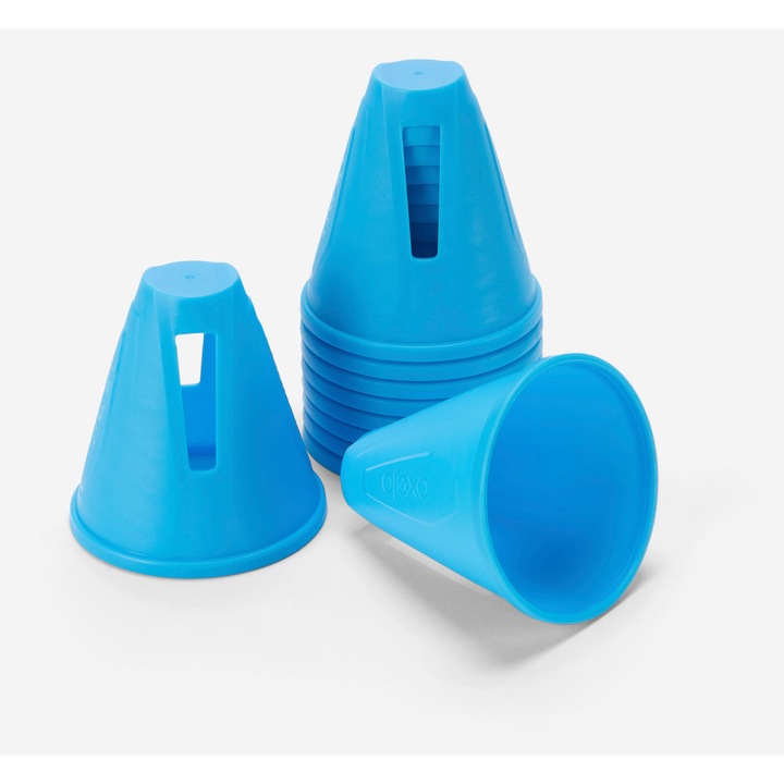 Комплект 10 конуса за слалом ролери, сини, без размер, сини