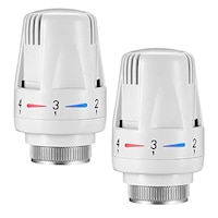 Set 2 capace termostatice pentru calorifer, m30x1.5, alb