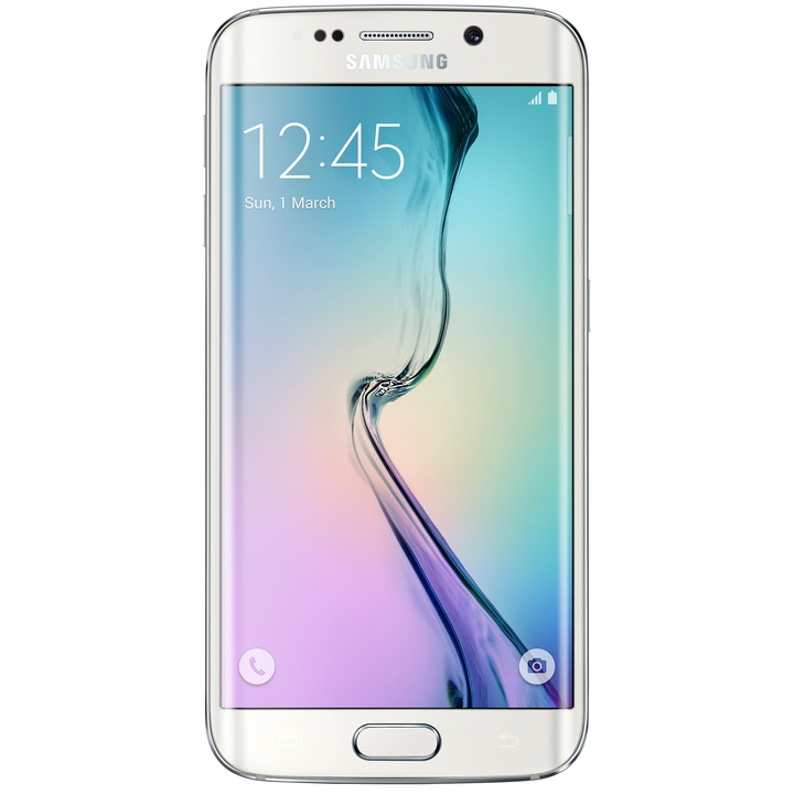 Samsung GALAXY S6 Edge mobiltelefon, Kártyafüggetlen, 64GB, Fehér