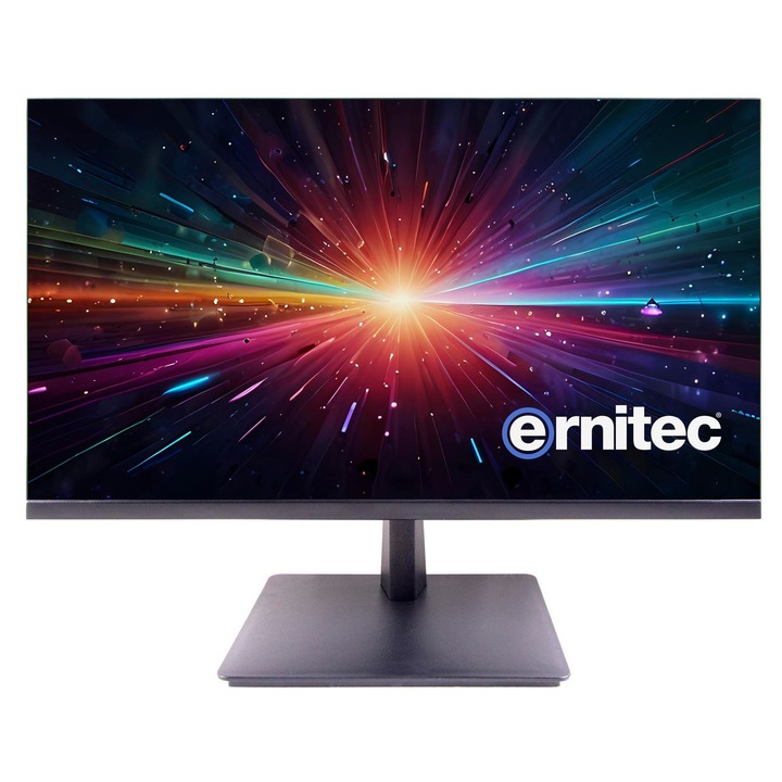 Monitor LCD, Ernitec, 22", 1080P, HDMI 2.0, Display Port, 2 difuzoare, Negru