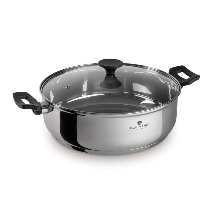 Sekély edény, Blaumann, BL3860, fedővel 30 cm