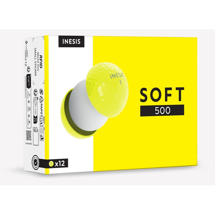 Set 12 mingi 500 soft galben fara marime, galben neon fluorescent