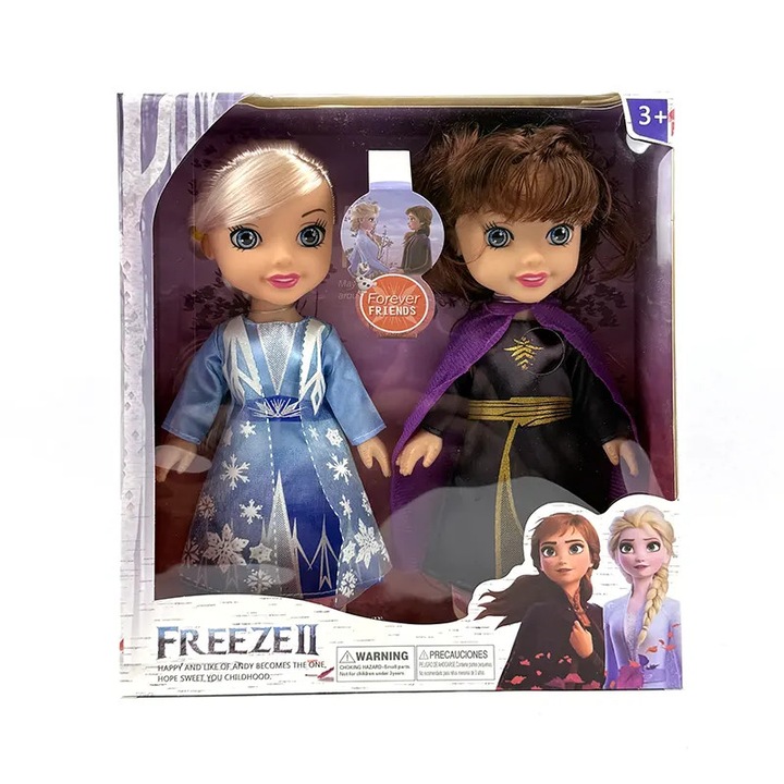 Elsa és Anna babakészlet, Jégvarázs 2, Gyönyörű ruhákkal