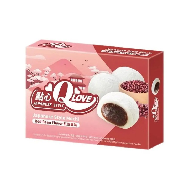 Mochi, Q brand, fasole roșie, 180g
