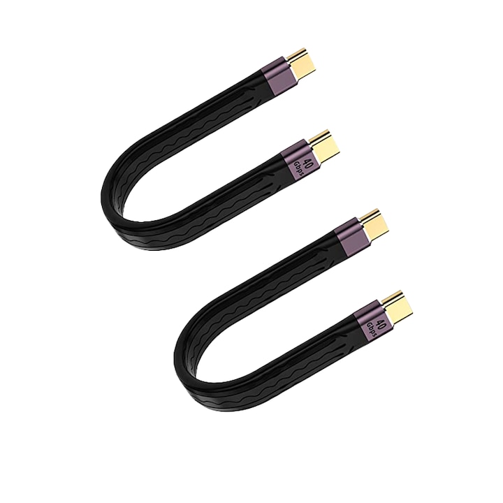 Rövid adatkábel, USB 4.0, 40Gbps, 100W gyorstöltés, 8K videó, 13cm, SSD/OTG átvitel, OUYLAF, külső SSD-khez, EGPU-khoz, dokkolóállomásokhoz, MacBookokhoz, mobiltelefonokhoz és külső akkumulátorokhoz