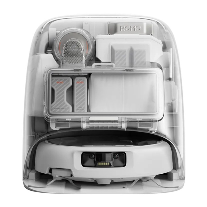 Робот прахосмукачка DJI, функция на мопиране, акумулаторна, 0.26l, 56x64dB