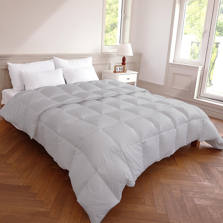 Antiallergén libapehely paplan, 200x200, négy évszakos, szállodai kollekció, 100% organikus pamut huzat