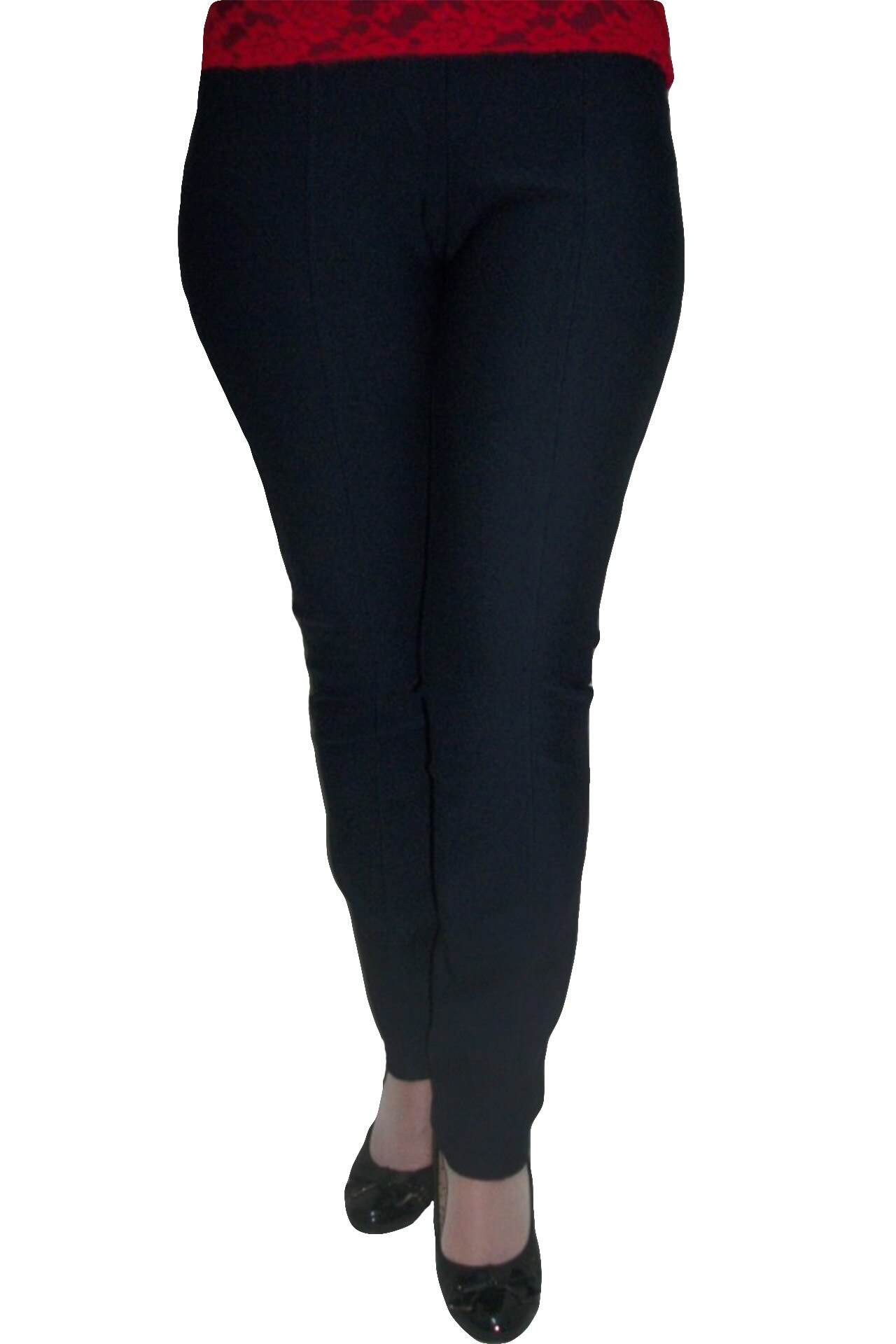 Pantaloni shic, talie medie,D&J Exclusive, Negru