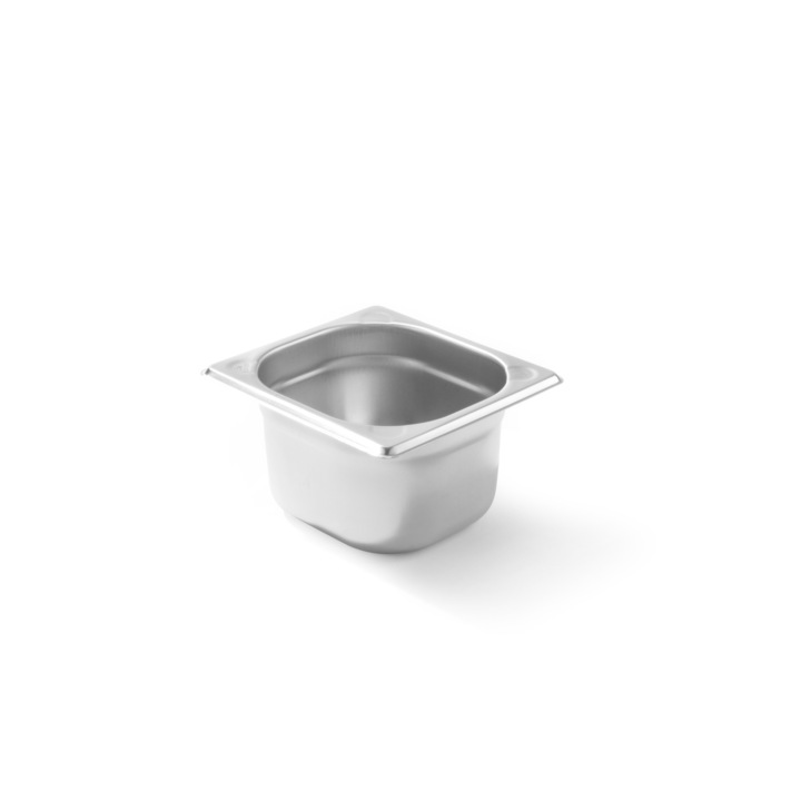 Съд Hendi Gastronorm GN 1/6 Kitchen Line, 100 мм, 1.6 л, Неръждаема стомана