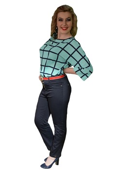 Pantaloni casual, model lung pentru vara , D&J Exclusive, Albastru marin Pantaloni casual, model lung pentru vara , D&J Exclusive, Albastru marin