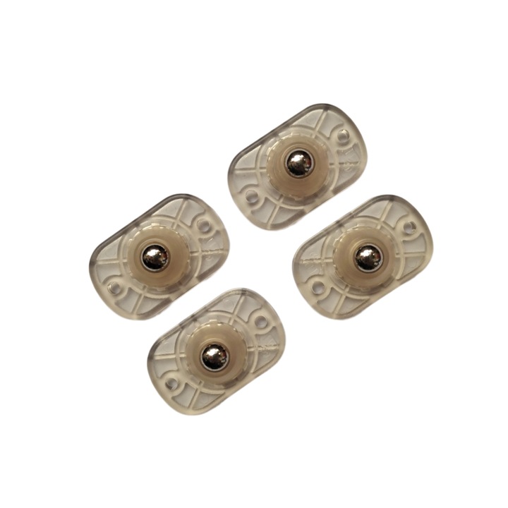 Set 4 roti universale autoadezive, capacitate de incarcare 20kg, culoare semi-transparenta