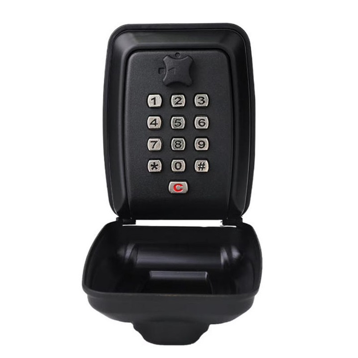 Kulcsos doboz számzárral, Omelivon, bel- és kültéri, fekete