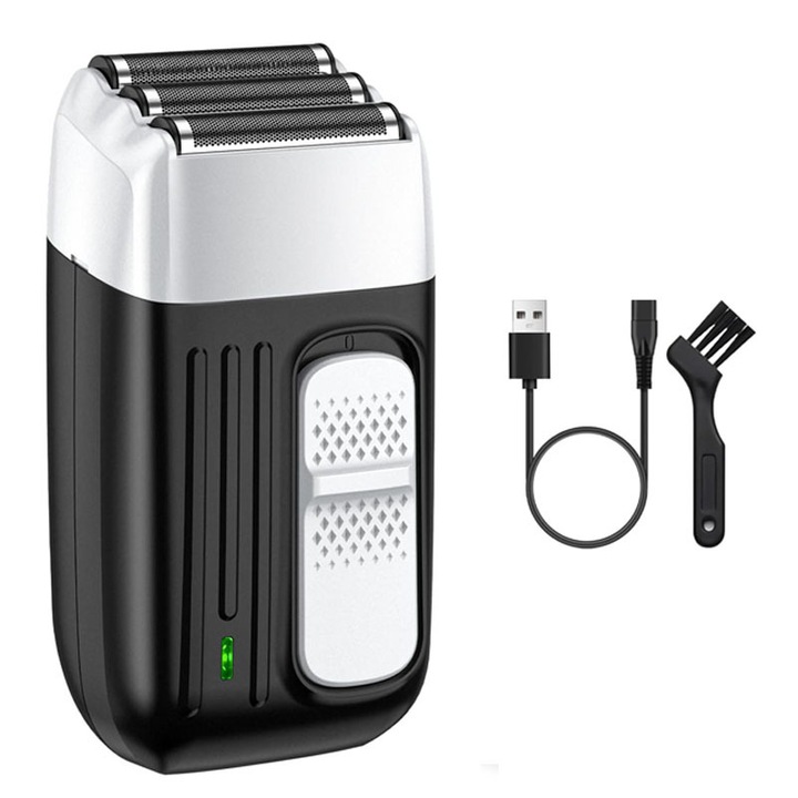 Електрическа самобръсначка Rqiurpn, водоустойчива, USB зареждане, сребристо/черно